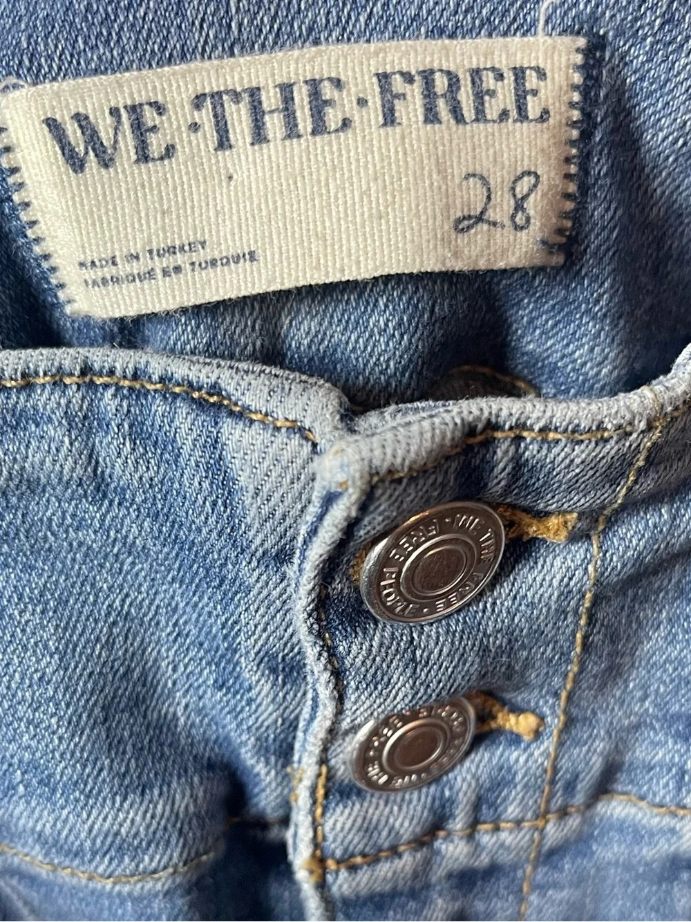 We The Free Jayde Flare Jeans Sunset Burst Light Wash Size 28 High Rise EUC - Picture 6 of 6
